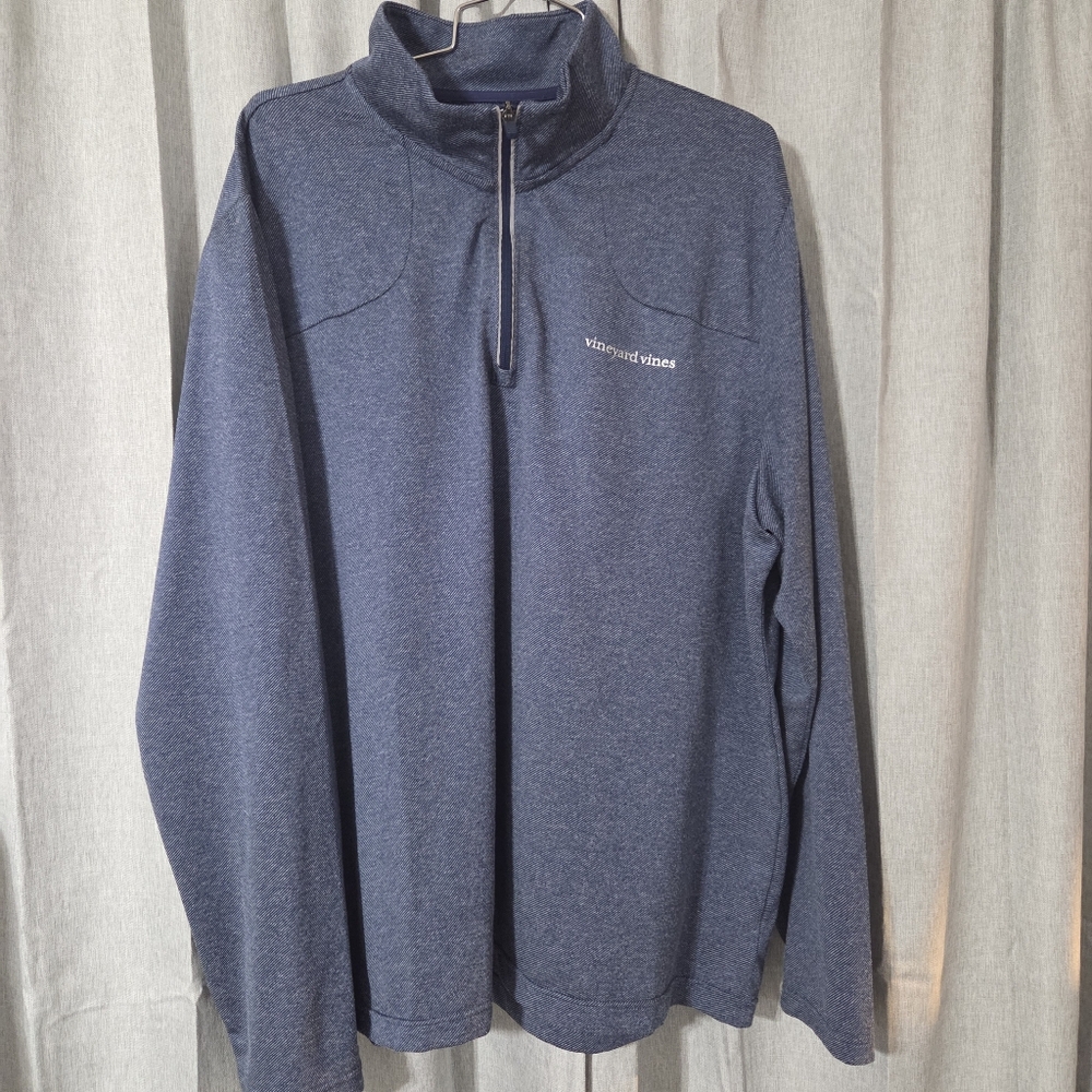 Vineyard Vines Performance 1/4 Zip Pullover Men's‎ size XL Saltwater Golf Blue